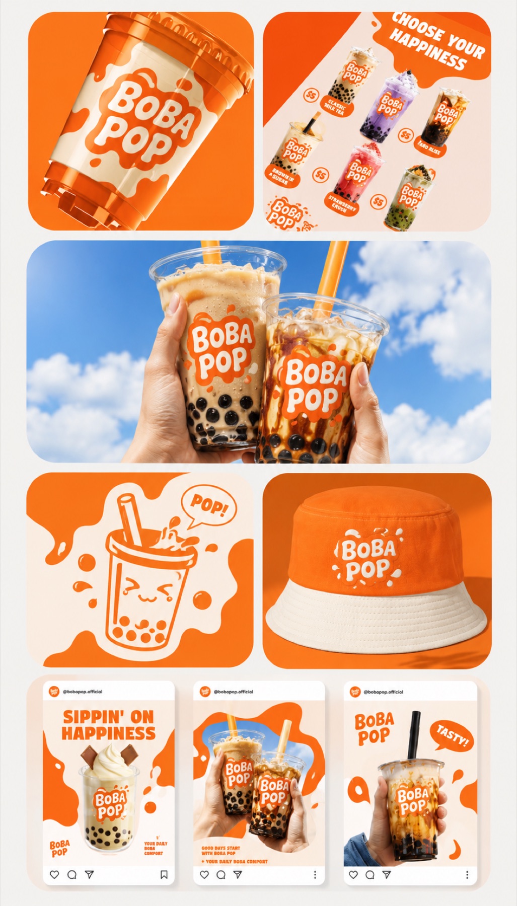 Boba Pop brand board by Logic